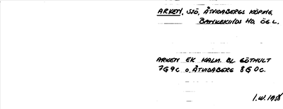 Bild på arkivkortet för arkivposten Arken