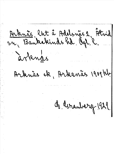 Bild på arkivkortet för arkivposten Arknäs