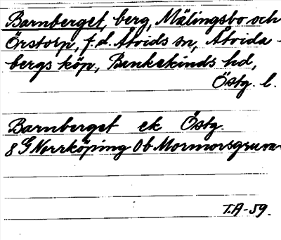 Bild på arkivkortet för arkivposten Barnberget