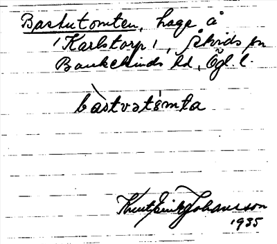 Bild på arkivkortet för arkivposten Bastutomten
