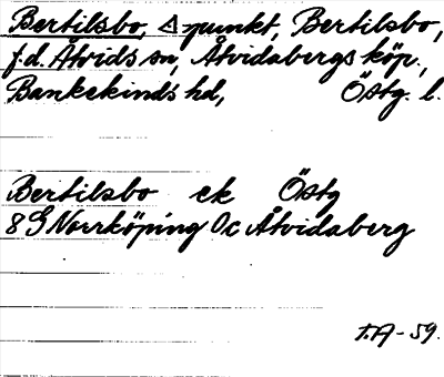 Bild på arkivkortet för arkivposten Bertilsbo