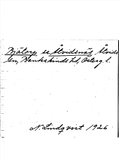 Bild på arkivkortet för arkivposten Bjätorp, se Åtvidsnäs