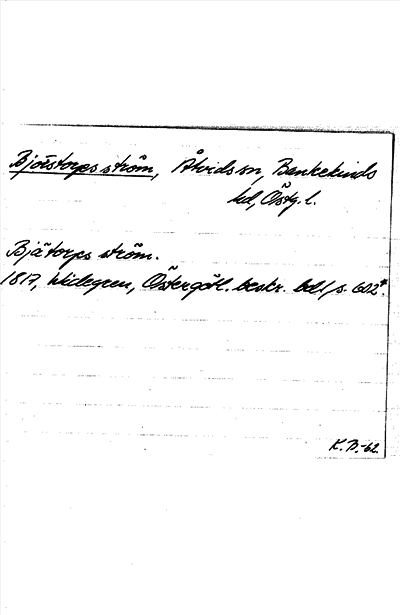 Bild på arkivkortet för arkivposten Björstorpes ström