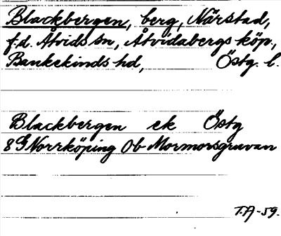 Bild på arkivkortet för arkivposten Blackbergen