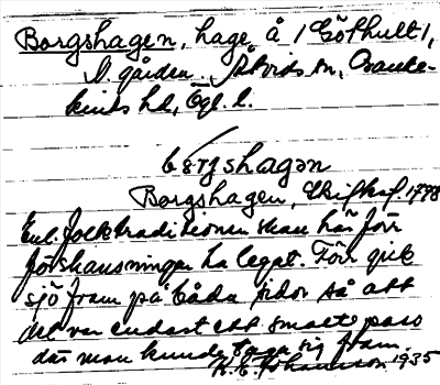 Bild på arkivkortet för arkivposten Borgshagen