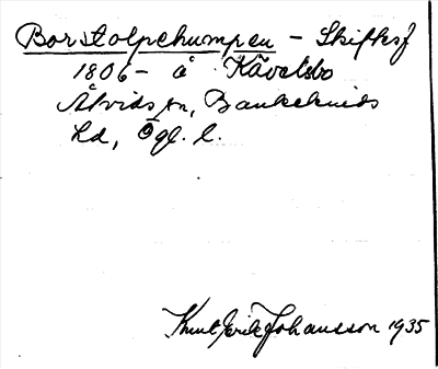 Bild på arkivkortet för arkivposten Borstolpehumpen