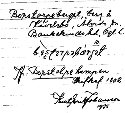 Bild på arkivkortet för arkivposten Borstorpeberget