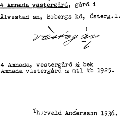Bild på arkivkortet för arkivposten Amnada västergård