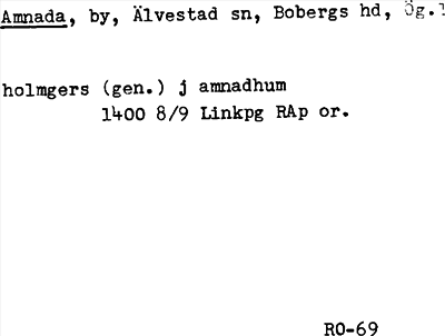 Bild på arkivkortet för arkivposten Amnada