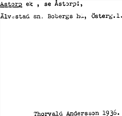 Bild på arkivkortet för arkivposten Astorp, se Åstorp