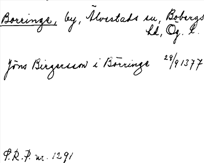 Bild på arkivkortet för arkivposten Borringe