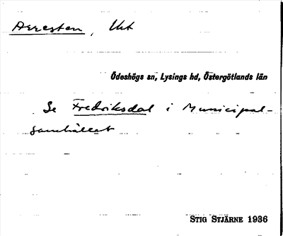 Bild på arkivkortet för arkivposten Arresten