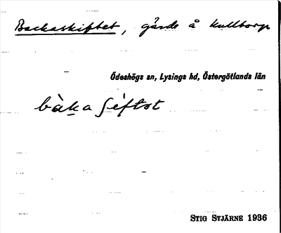 Bild på arkivkortet för arkivposten Backaskiftet