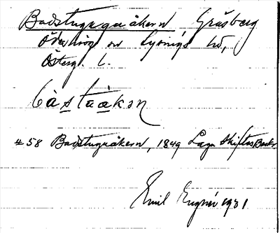Bild på arkivkortet för arkivposten Badstuguåkern