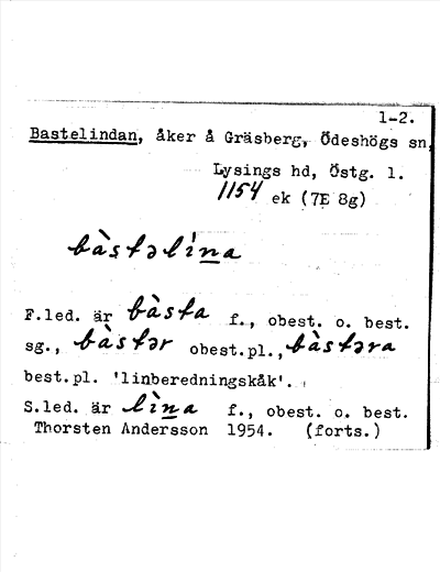 Bild på arkivkortet för arkivposten Bastelindan