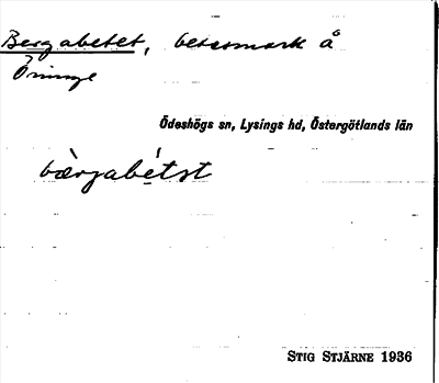 Bild på arkivkortet för arkivposten Bergabetet