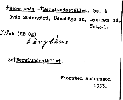 Bild på arkivkortet för arkivposten +Berglunds = +Berglundsstället
