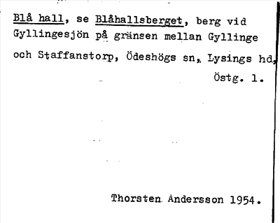Bild på arkivkortet för arkivposten Blå hall, se Blåhallsberget