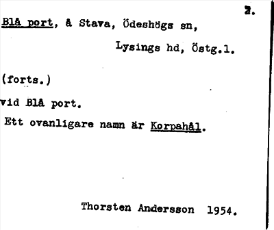 Bild på arkivkortet för arkivposten Blå port