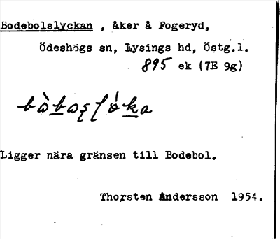 Bild på arkivkortet för arkivposten Bodebolslyckan
