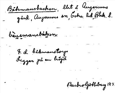 Bild på arkivkortet för arkivposten Båtsmansbacken