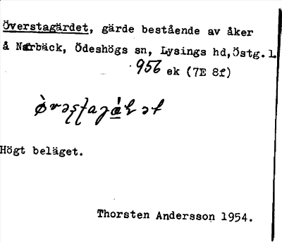 Bild på arkivkortet för arkivposten Överstagärdet