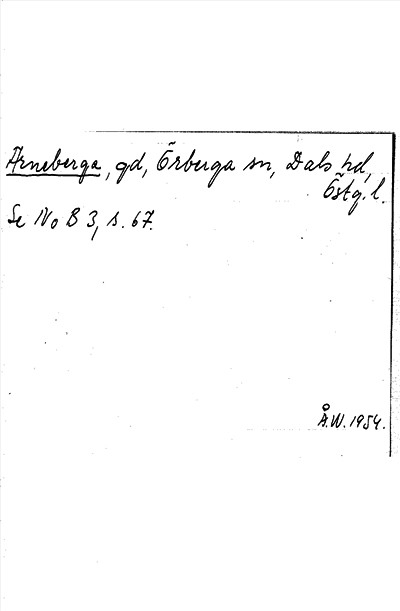 Bild på arkivkortet för arkivposten Arneberga