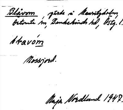 Bild på arkivkortet för arkivposten Blåvom