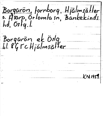 Bild på arkivkortet för arkivposten Borgarön