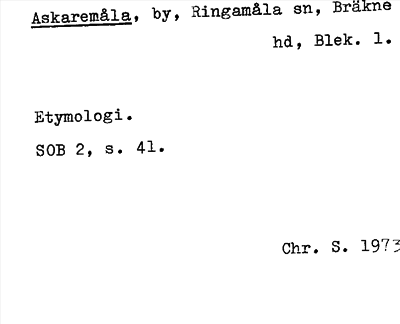 Bild på arkivkortet för arkivposten Askaremåla