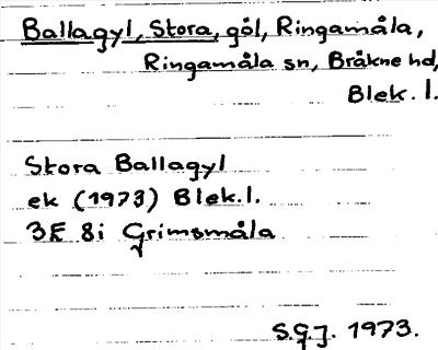 Bild på arkivkortet för arkivposten Ballagyl, Stora