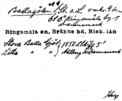 Bild på arkivkortet för arkivposten Ballagölen, St. o. L.