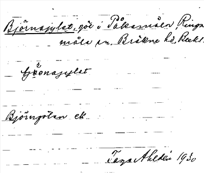 Bild på arkivkortet för arkivposten Björnajylet
