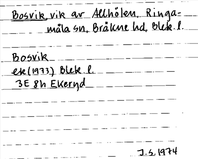 Bild på arkivkortet för arkivposten Bosvik