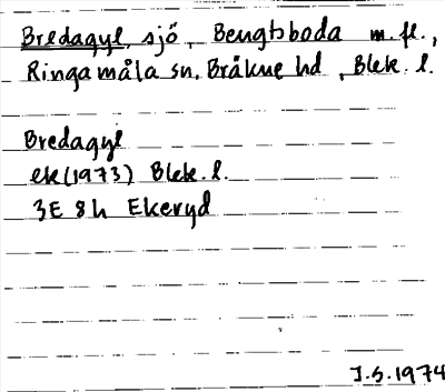 Bild på arkivkortet för arkivposten Bredagyl