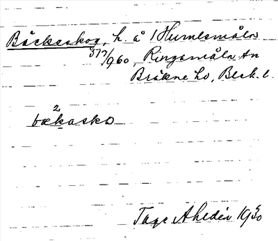 Bild på arkivkortet för arkivposten Bäckaskog