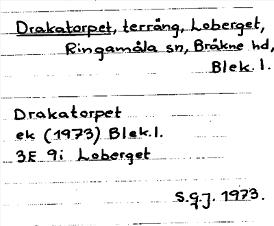 Bild på arkivkortet för arkivposten Drakatorpet