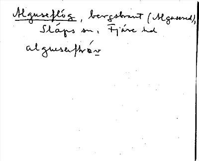 Bild på arkivkortet för arkivposten Alguseflög