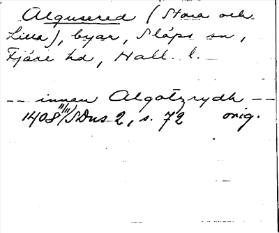 Bild på arkivkortet för arkivposten Algusered