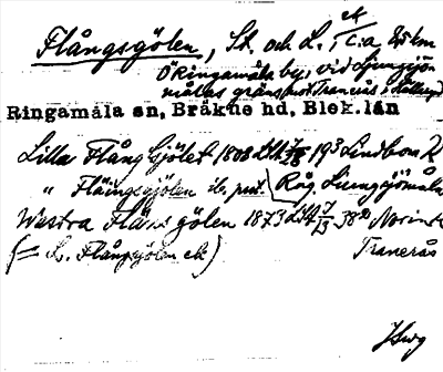 Bild på arkivkortet för arkivposten Flångsgölen, St. och L.