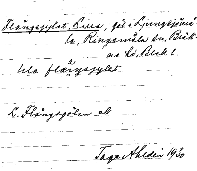 Bild på arkivkortet för arkivposten Flängsjylet, Lilla