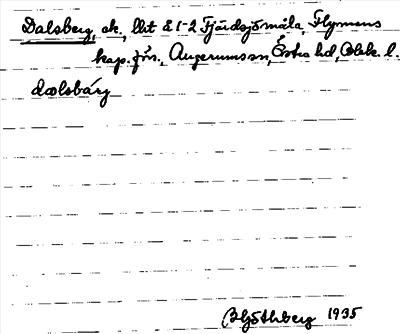 Bild på arkivkortet för arkivposten Dalsberg