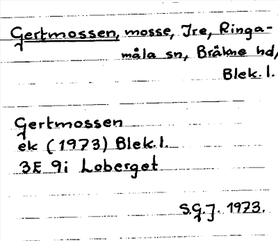 Bild på arkivkortet för arkivposten Gertmossen