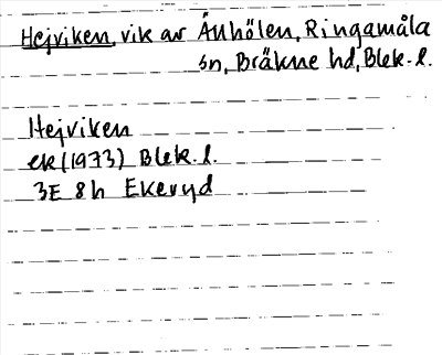 Bild på arkivkortet för arkivposten Hejviken