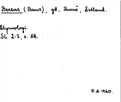 Bild på arkivkortet för arkivposten Berens