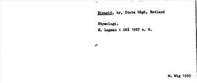 Bild på arkivkortet för arkivposten Bisagid