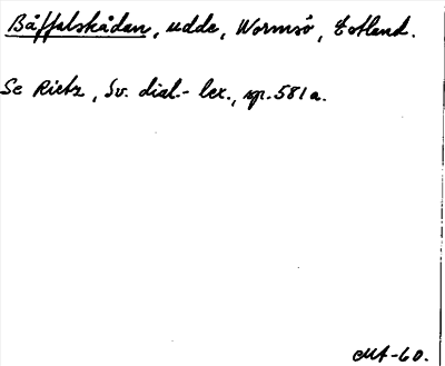 Bild på arkivkortet för arkivposten Båffalskådan