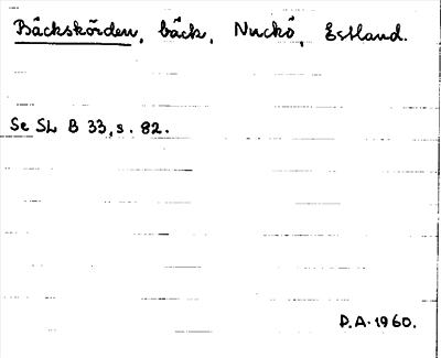Bild på arkivkortet för arkivposten Bäckskörden