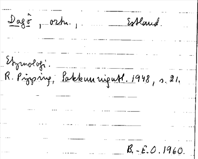 Bild på arkivkortet för arkivposten Dagö