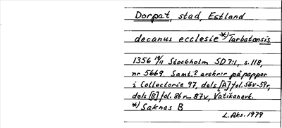 Bild på arkivkortet för arkivposten Dorpat